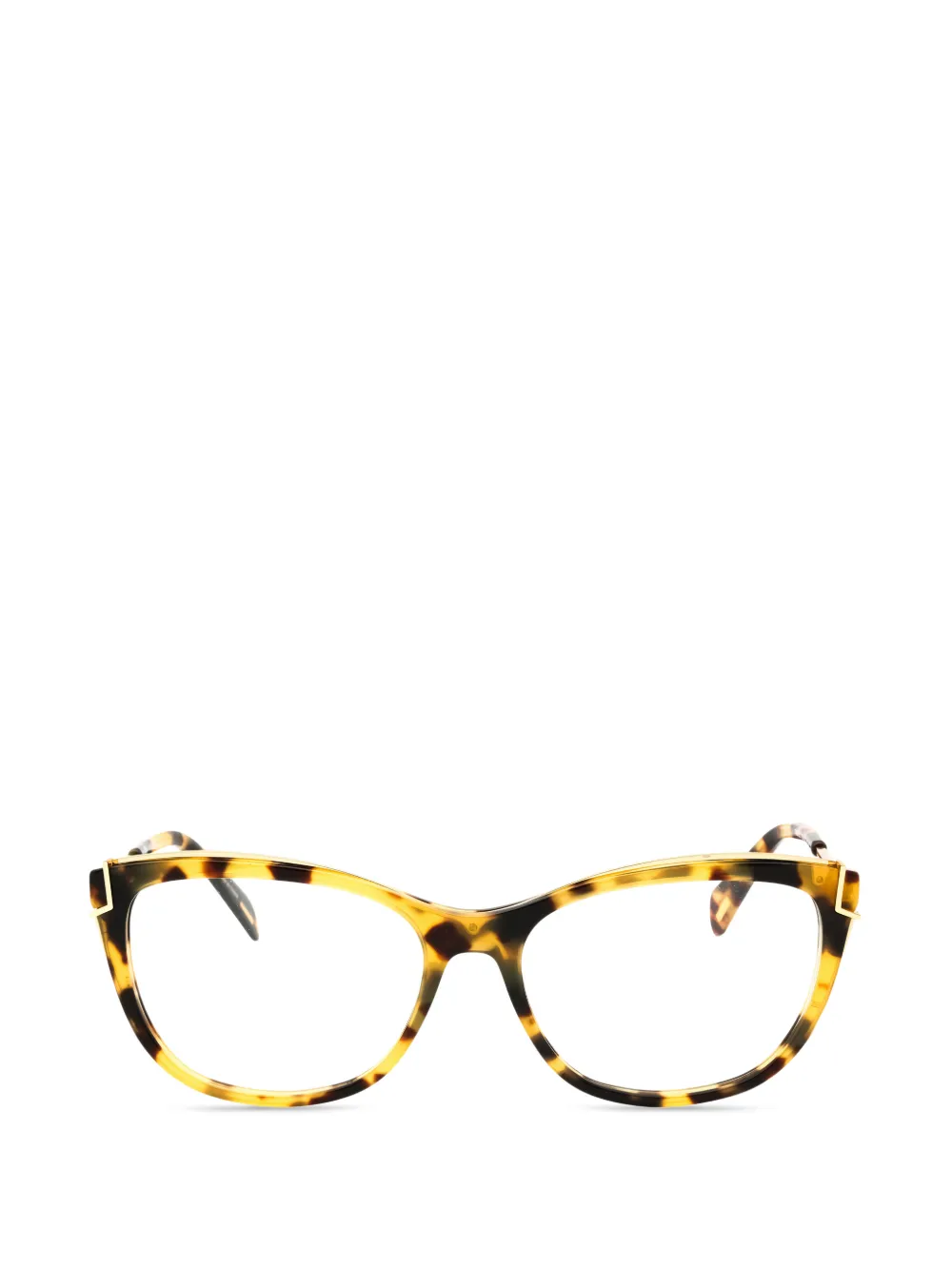 Police tortoiseshell-effect cat-eye frame glasses
