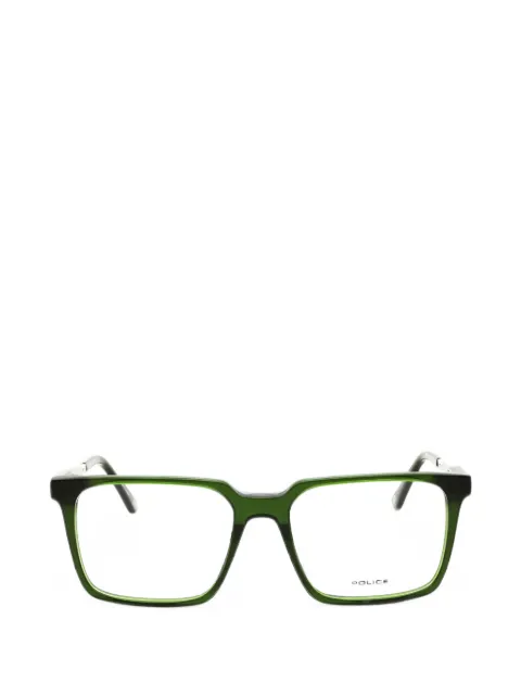 Police rectangle-frame glasses