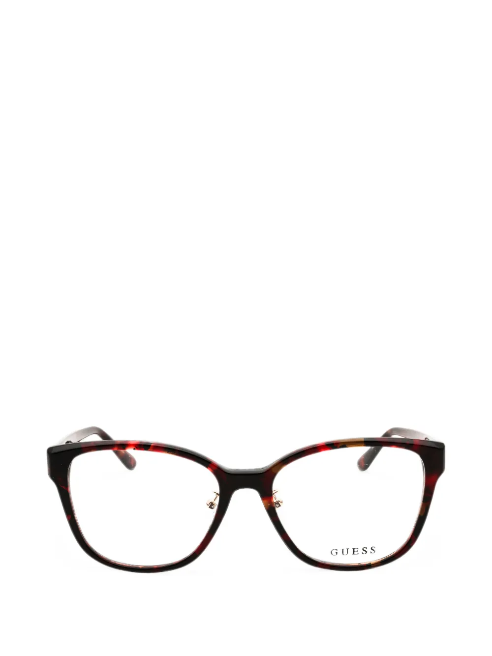 GUESS EYEWEAR tortoiseshell-effect rectangle-frame glasses · 54
