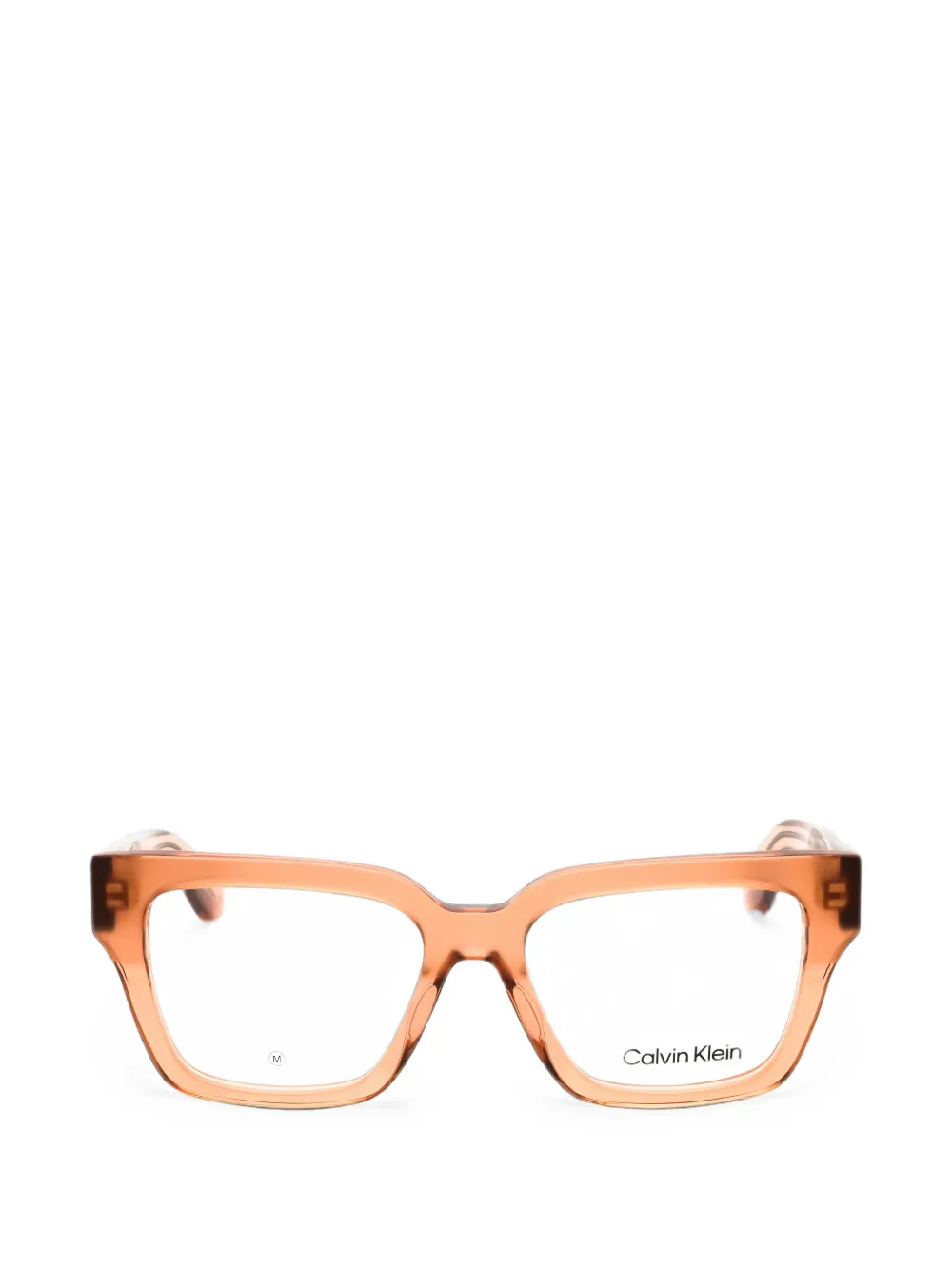 Calvin Klein rectangle-frame glasses - Toni neutri