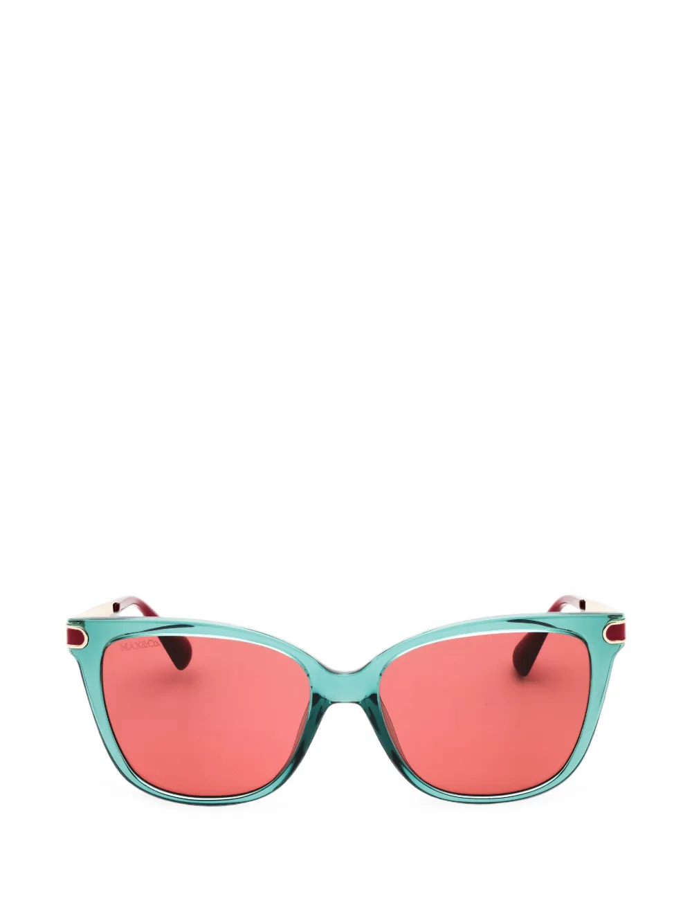 Max & Co Geometric-frame Sunglasses In Green