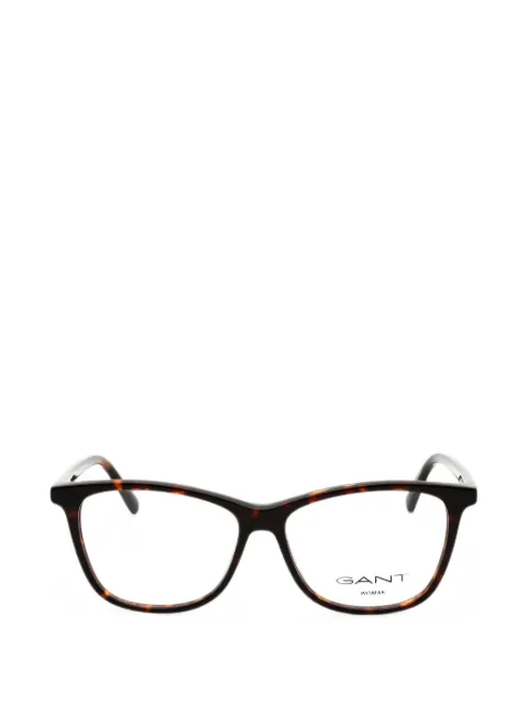 Gant tortoiseshell-effect rectangle-frame glasses