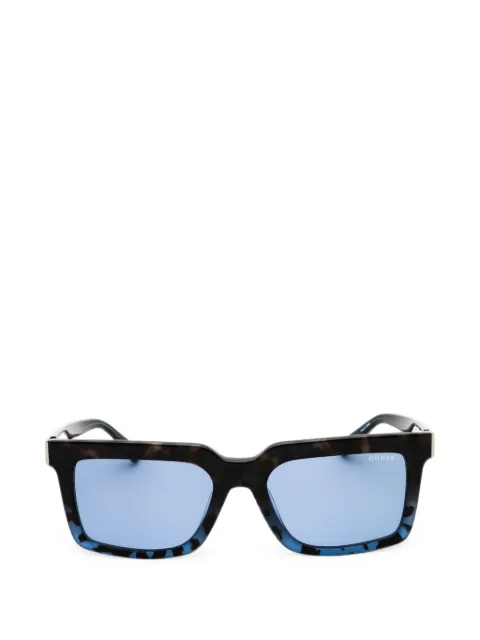 GUESS EYEWEAR tortoiseshell-effect rectangle-frame sunglasses