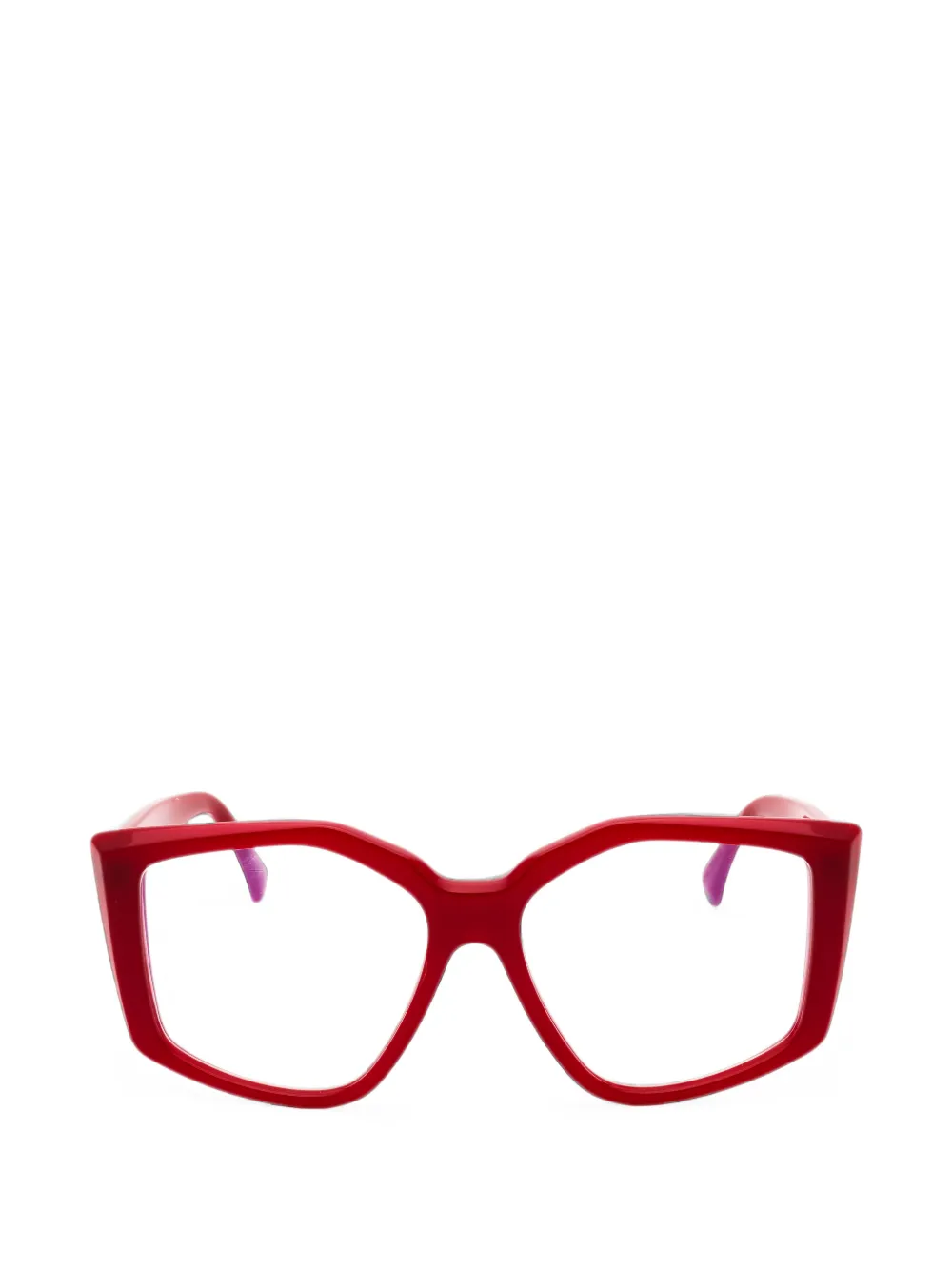 Max Mara Geometric-frame Glasses In Red