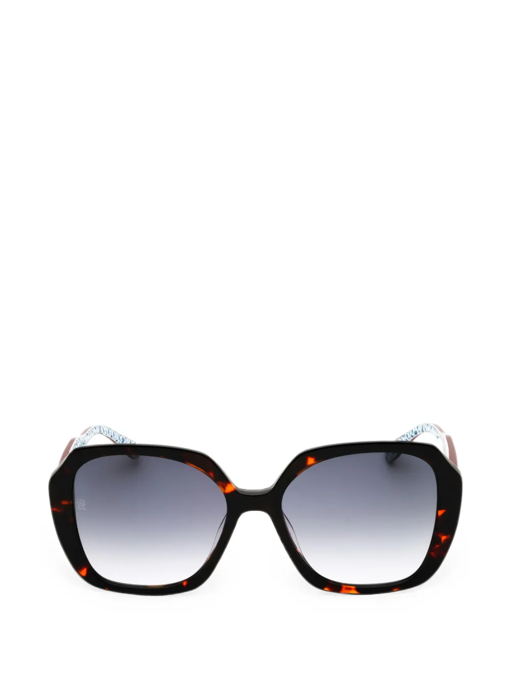 Tommy Hilfiger tortoiseshell-effect geometric-frame sunglasses - Marrone