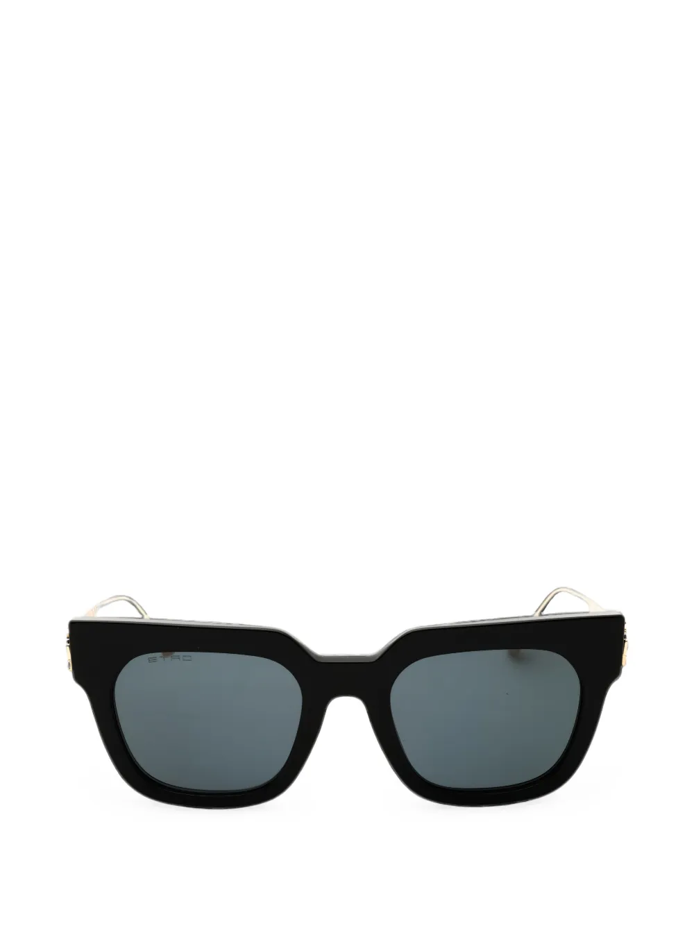 ETRO Pegaso-embellishment rectangular-frame sunglasses - Nero