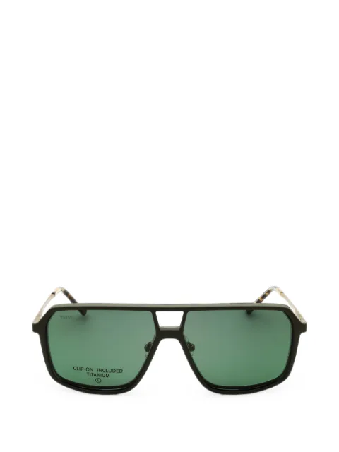 Zeiss titanium rectangle-frame glasses
