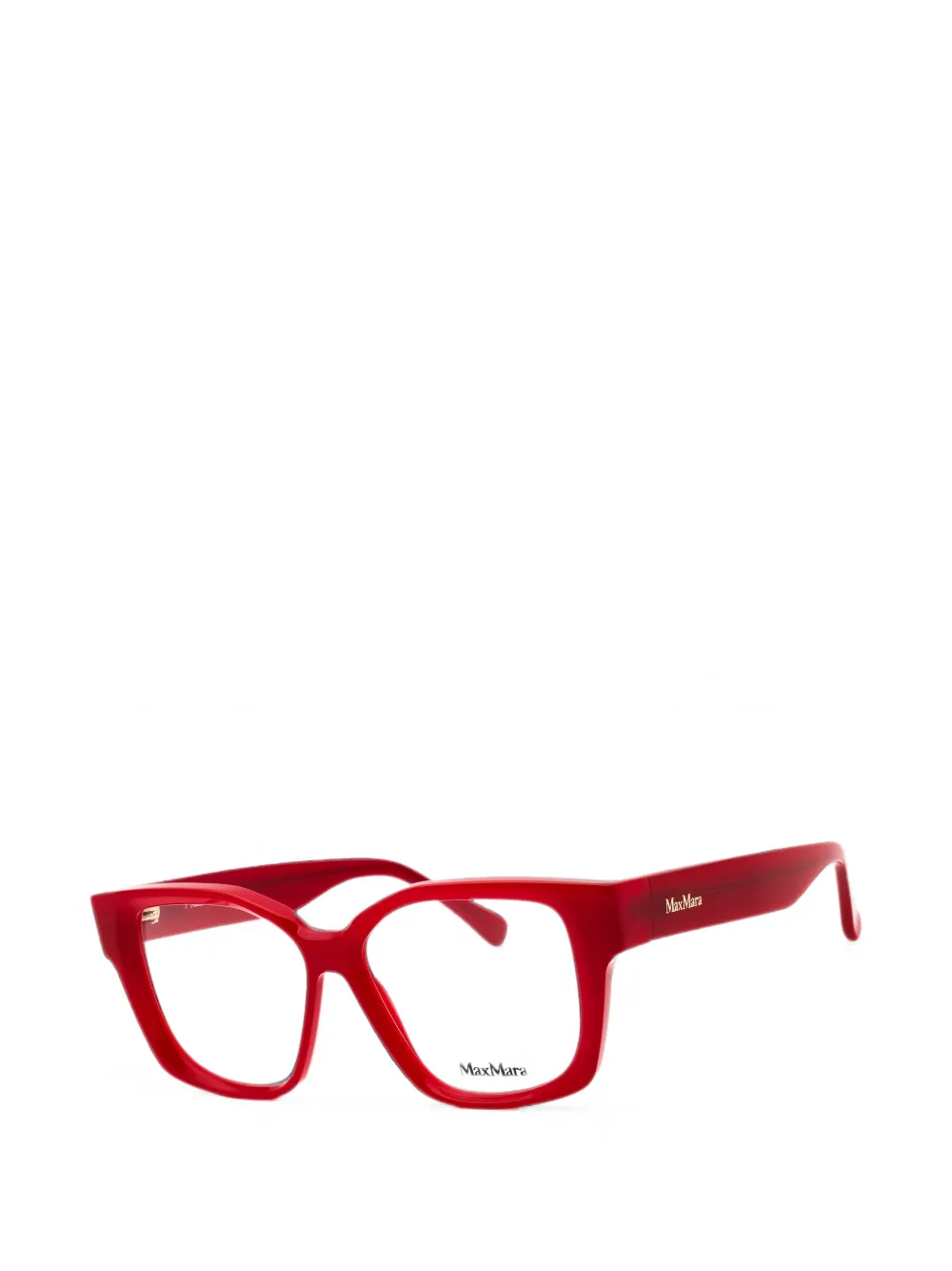 Max Mara Rectangular-frame Glasses In Red