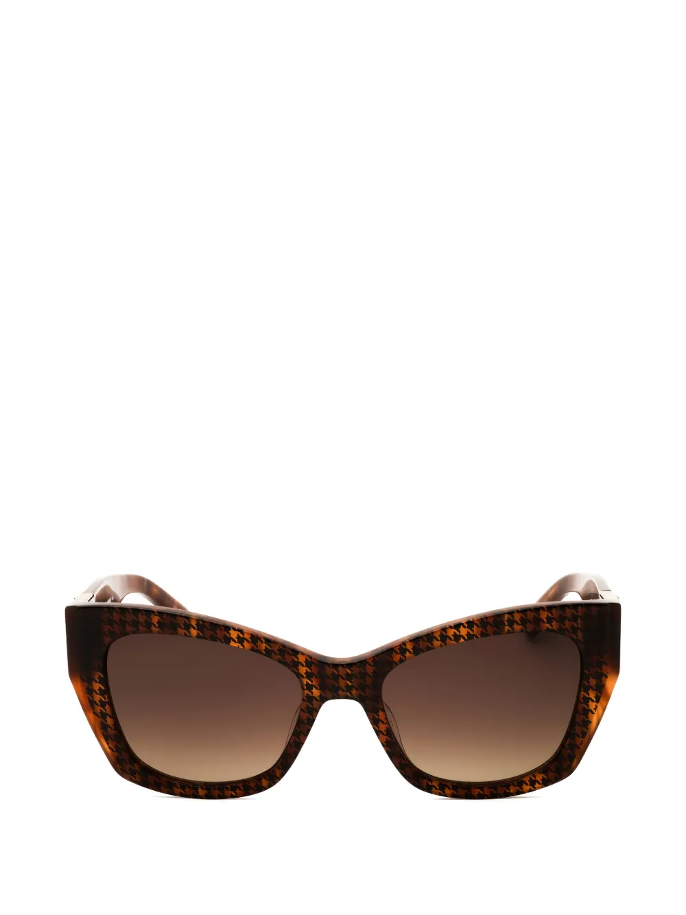 Kate Spade houndstooth-pattern cat-eye sunglasses - Marrone