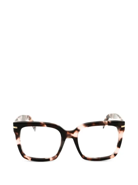 BOSS tortoiseshell-pattern square-frame glasses