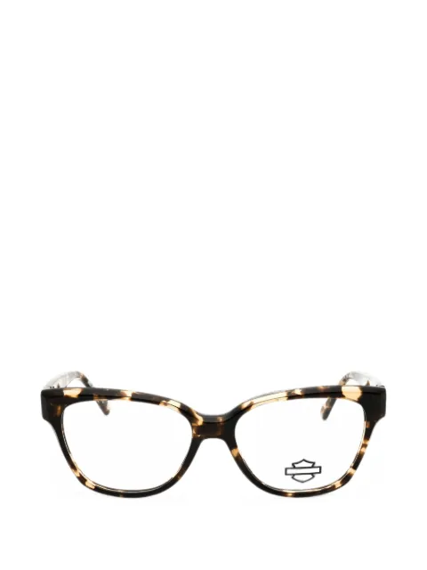 HARLEY-DAVIDSON tortoiseshell-effect rectangle-frame glasses