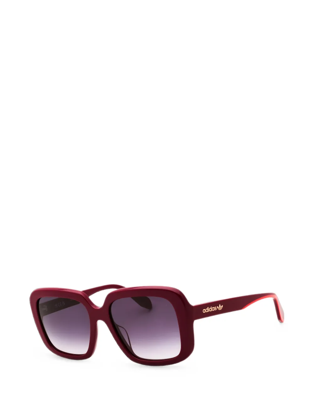 adidas rectangle-frame sunglasses Rood