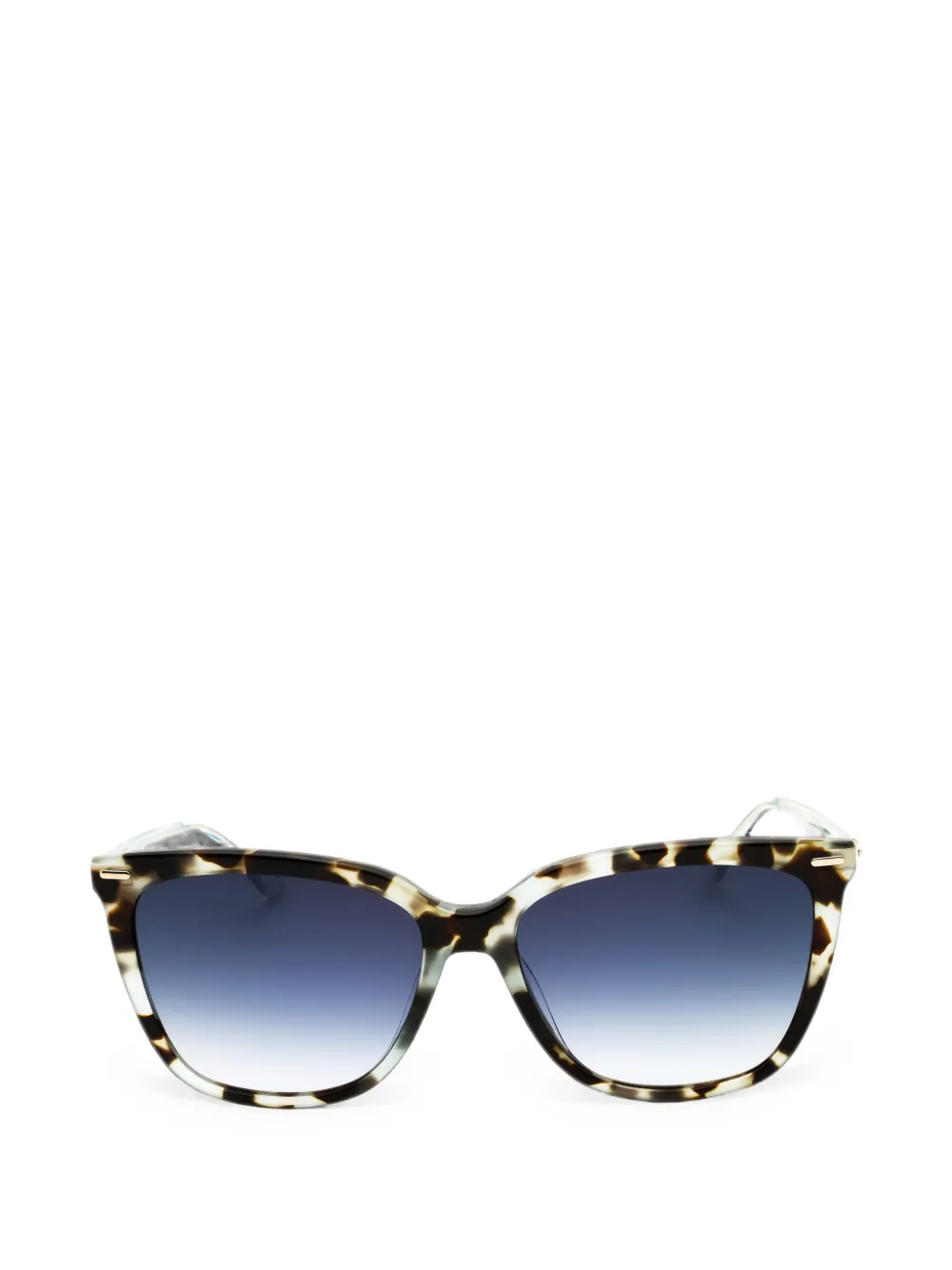 Calvin Klein tortoiseshell-effect geometric-frame sunglasses - Toni neutri