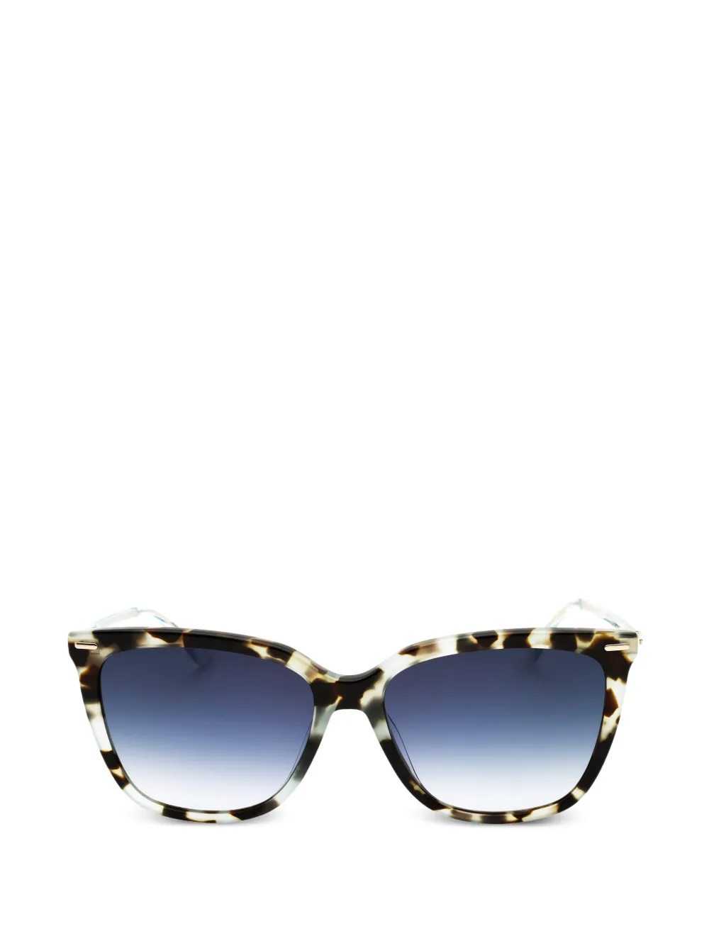 Calvin Klein tortoiseshell-effect geometric-frame sunglasses