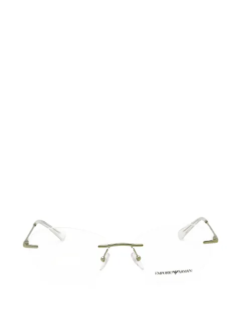 Emporio Armani cat-eye rimless glasses