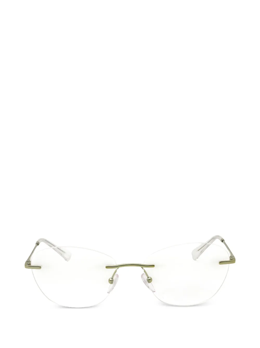 Emporio Armani cat-eye rimless glasses · 55