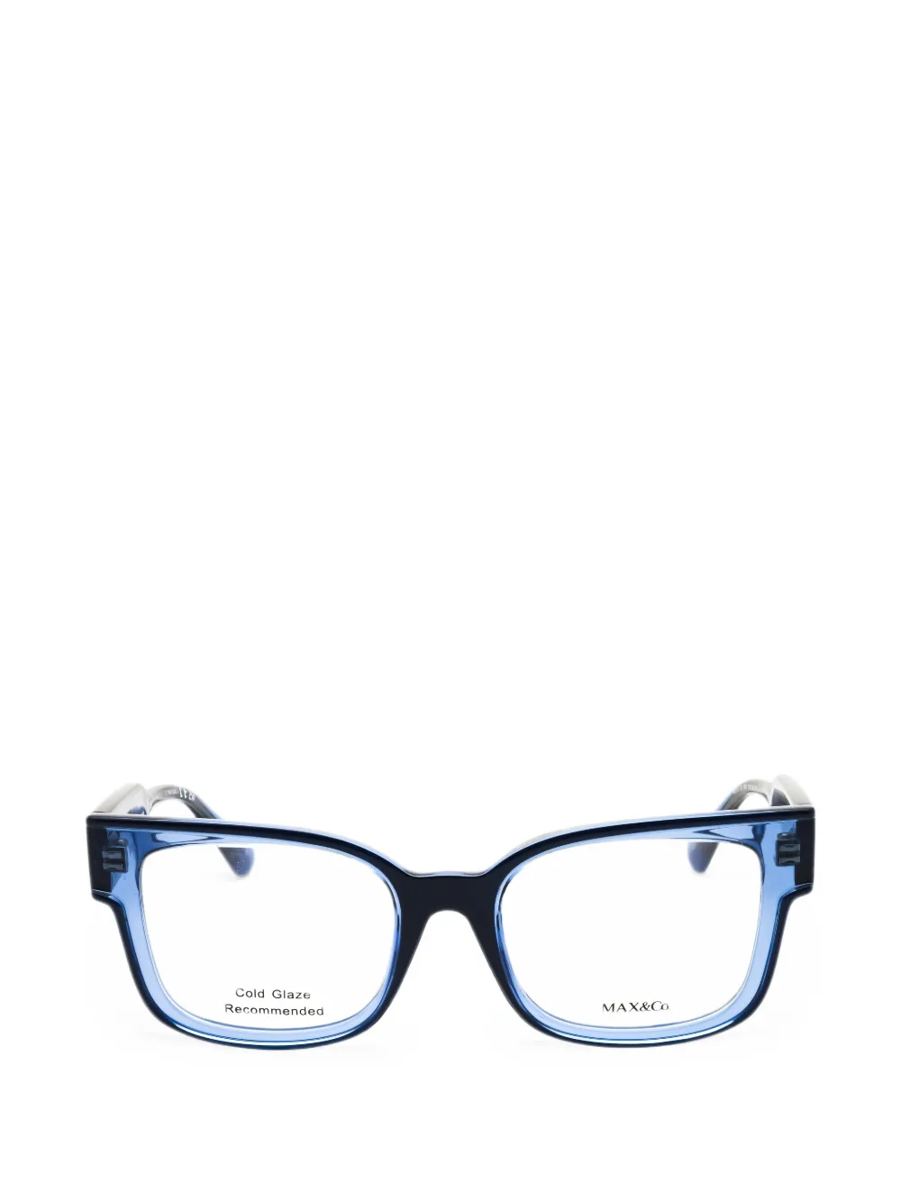 Max & Co Rectangle-frame Glasses In Blue