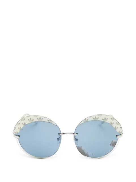 adidas round-frame logo-print sunglasses