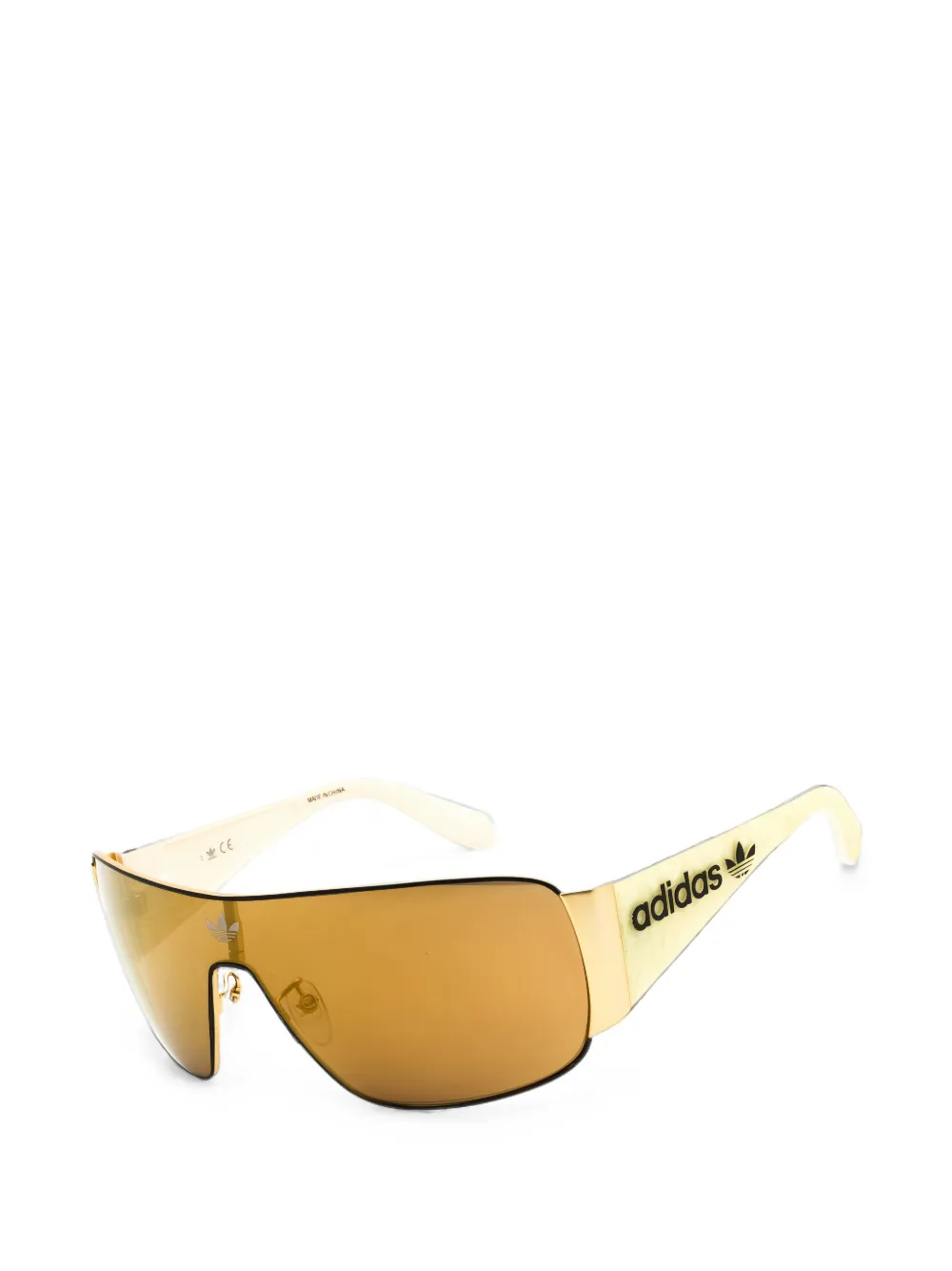 adidas shield-frame sunglasses Geel