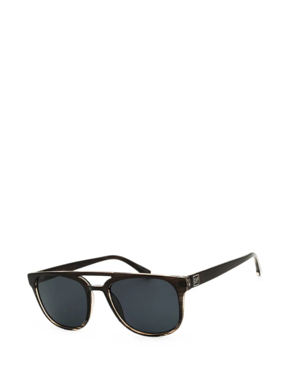Gap Rectangular-frame Double-bridge Sunglasses In Brown