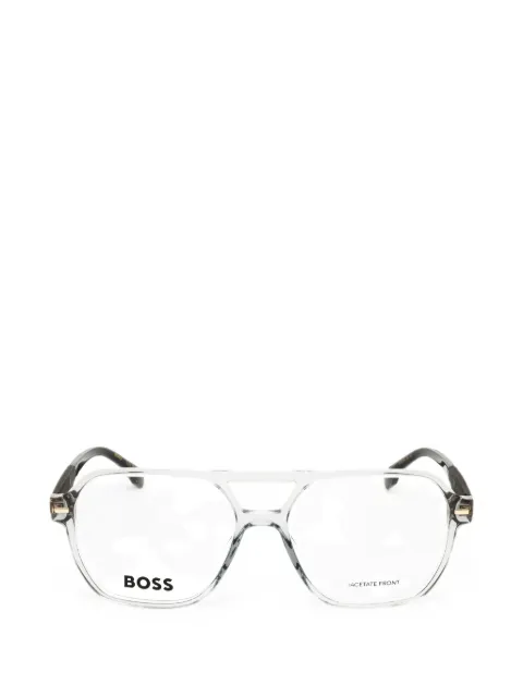 BOSS geometric-frame glasses