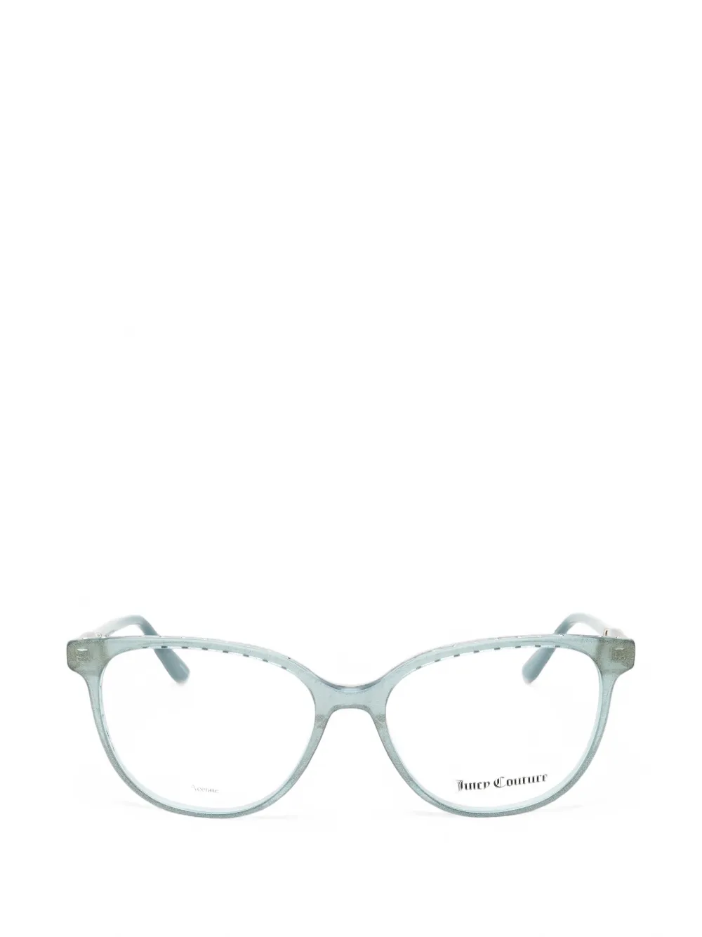 Juicy Couture Glitter-effect Round-frame Glasses In Blue