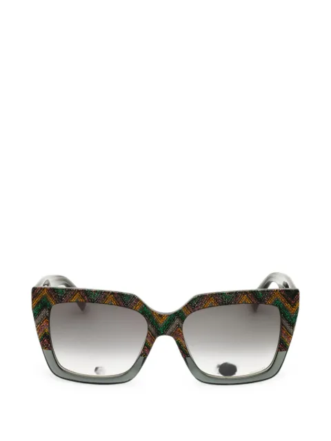 MISSONI EYEWEAR Mehrfarbige Sonnenbrille mit Zickzackmuster