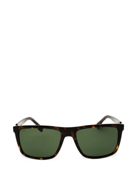 BOSS tortoiseshell-effect rectangular-frame sunglasses
