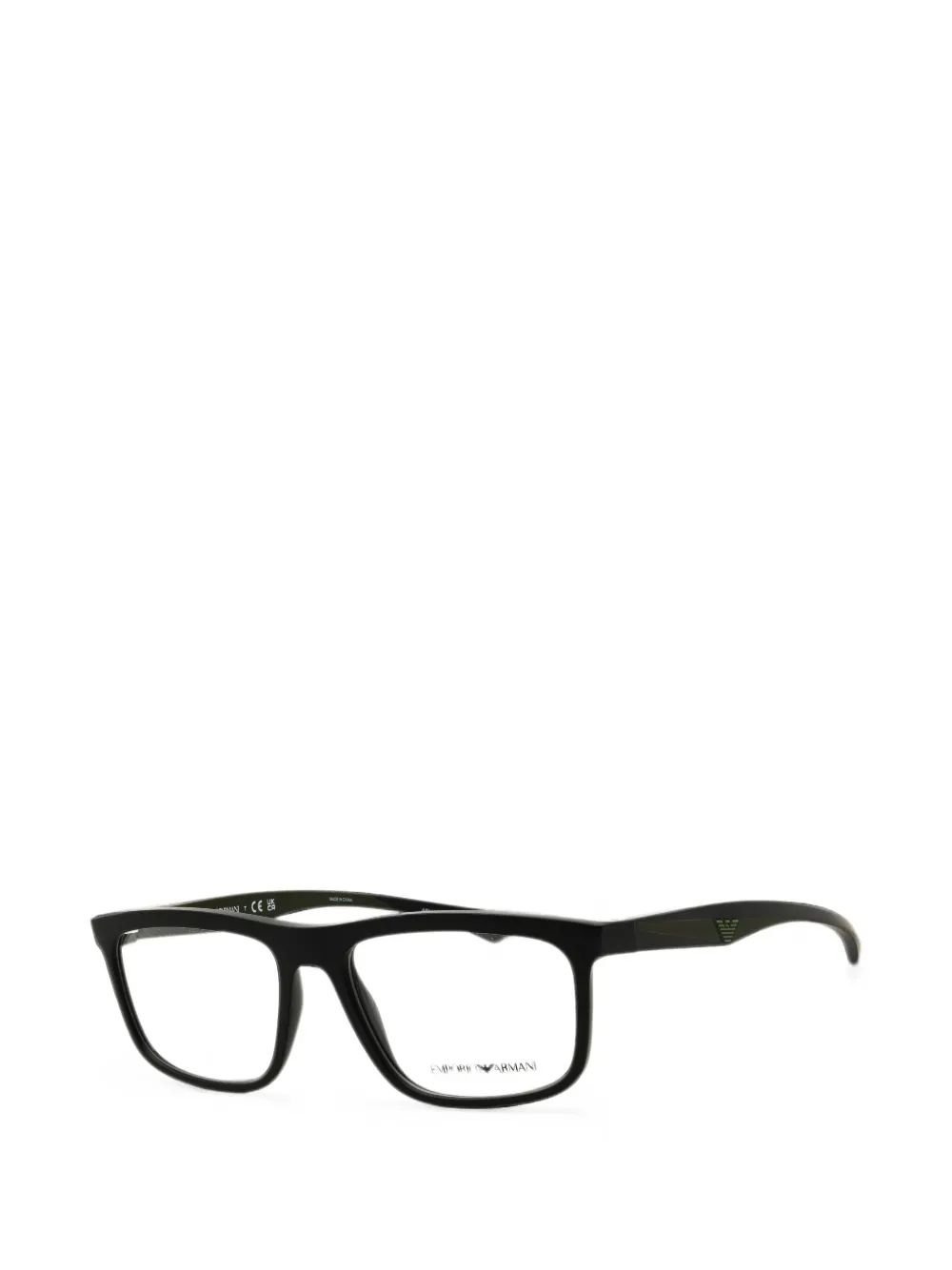 Emporio Armani rectangle-frame glasses Zwart