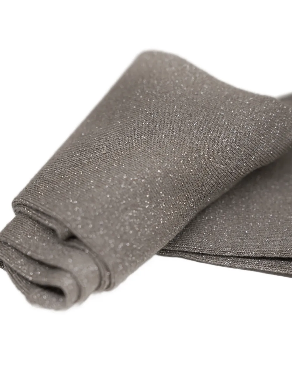 Brunello Cucinelli metallic-effect fine-knit socks Grijs