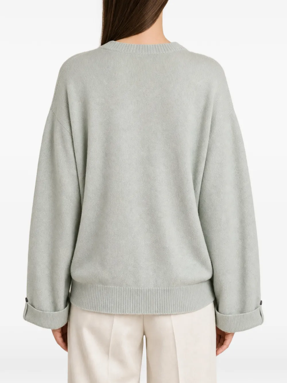 Brunello Cucinelli cashmere dropped-shoulder sweater Groen