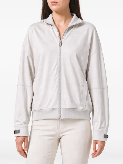 Brunello Cucinelli zip-up dropped-shoulder sweater