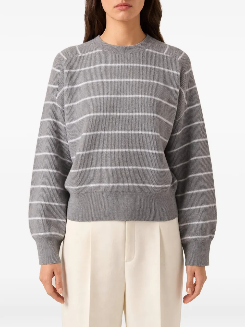 Brunello Cucinelli striped crew-neck sweater