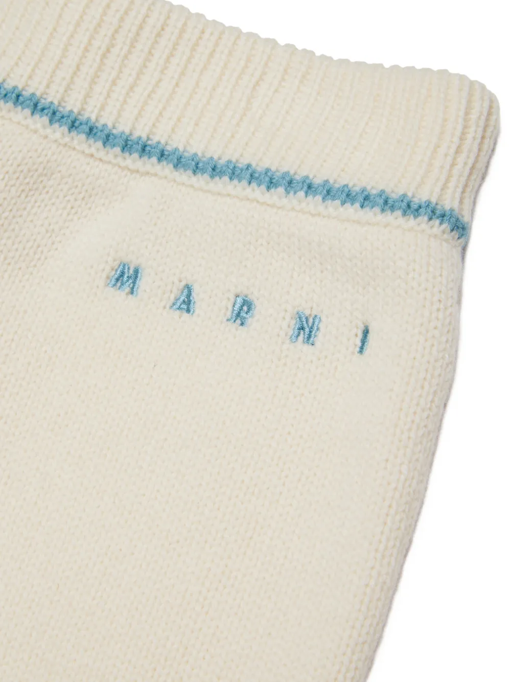 Marni Kids Broek met geborduurd logo Beige