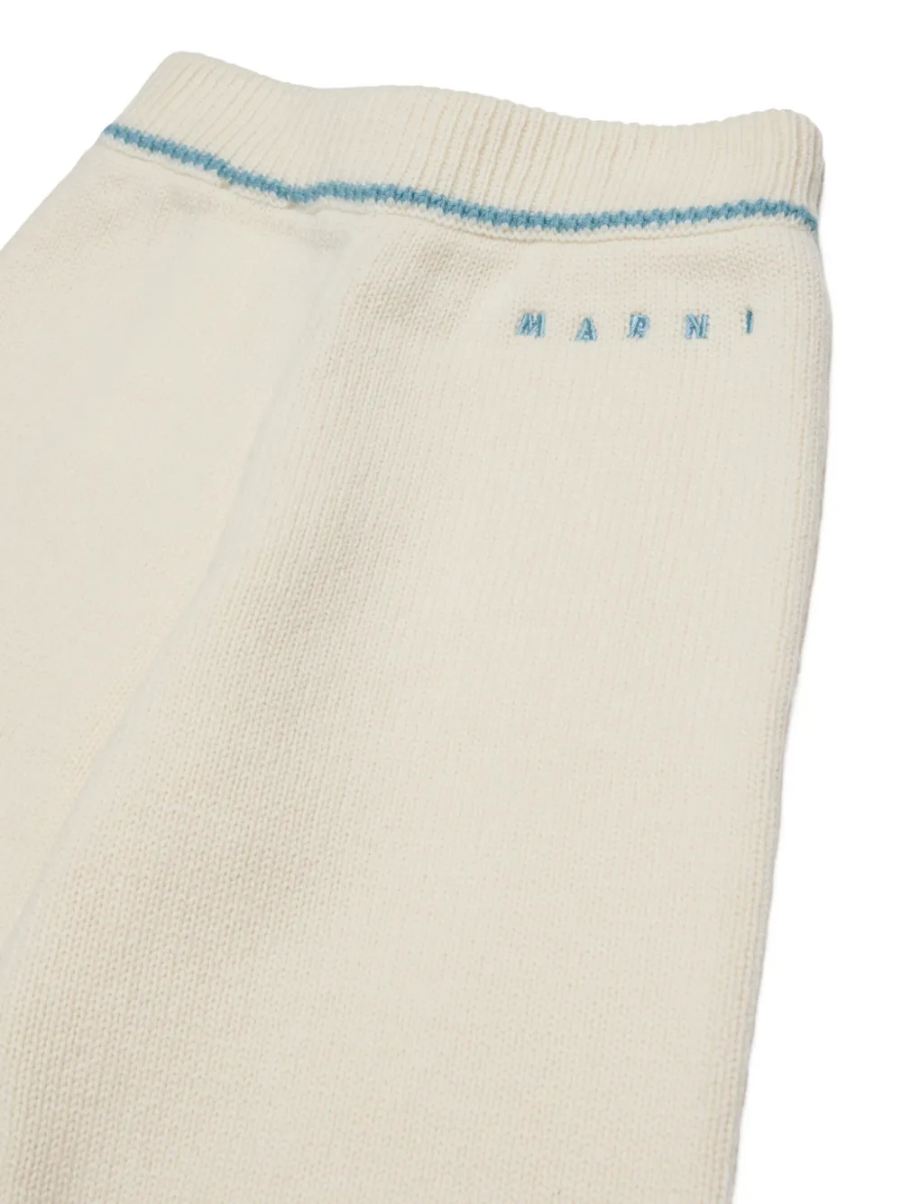 Marni Kids Broek met geborduurd logo Beige