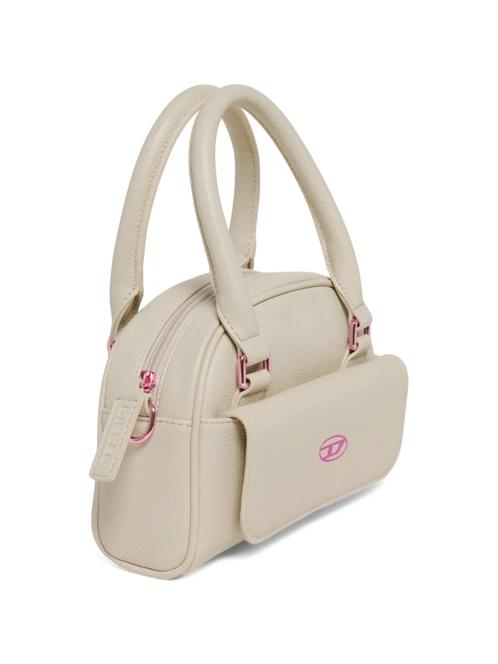 Diesel Kids Wredy tas met geborduurd logo en handvat Beige