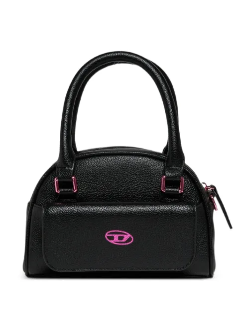 Diesel Kids Wredy logo-embroidered grained tote bag