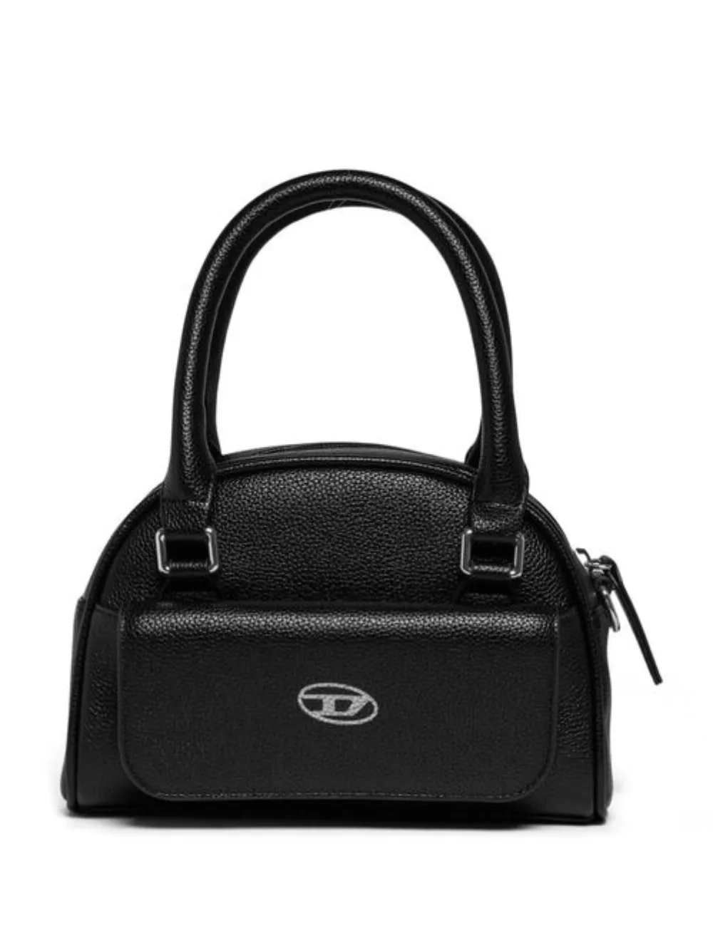 Diesel Kids Wredy logo-embroidered grained tote bag - Nero