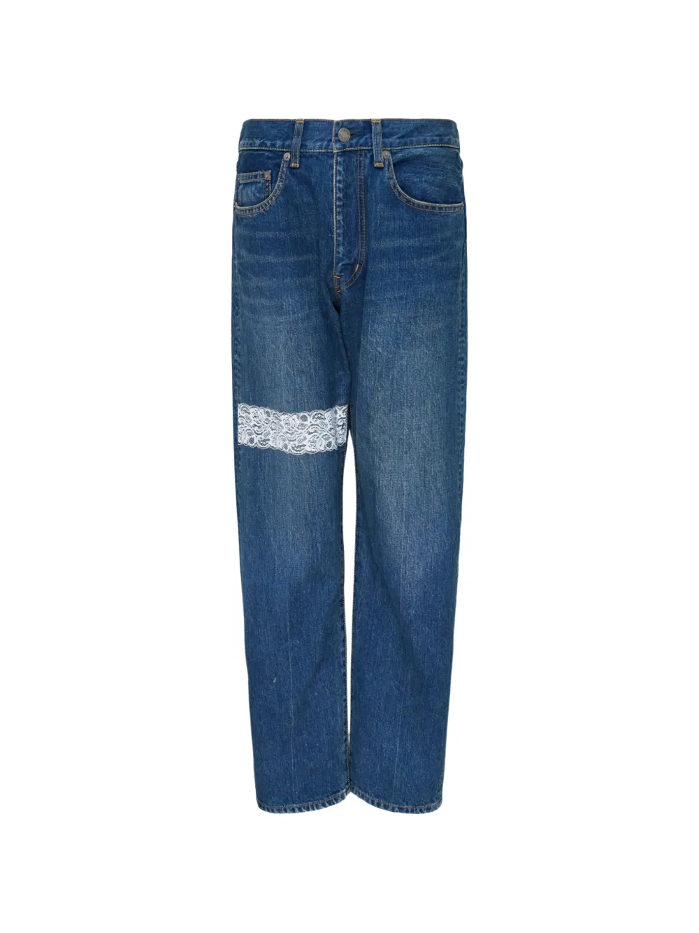 Undercover lace-detail jeans - Blu