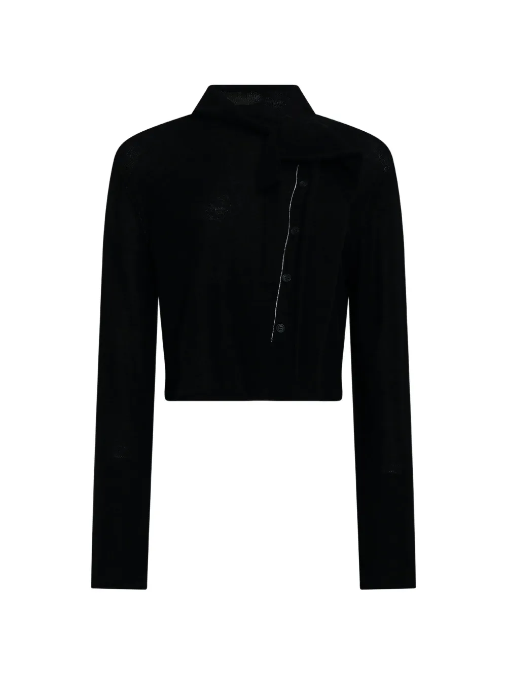 Y's asymmetric-fastening cardigan