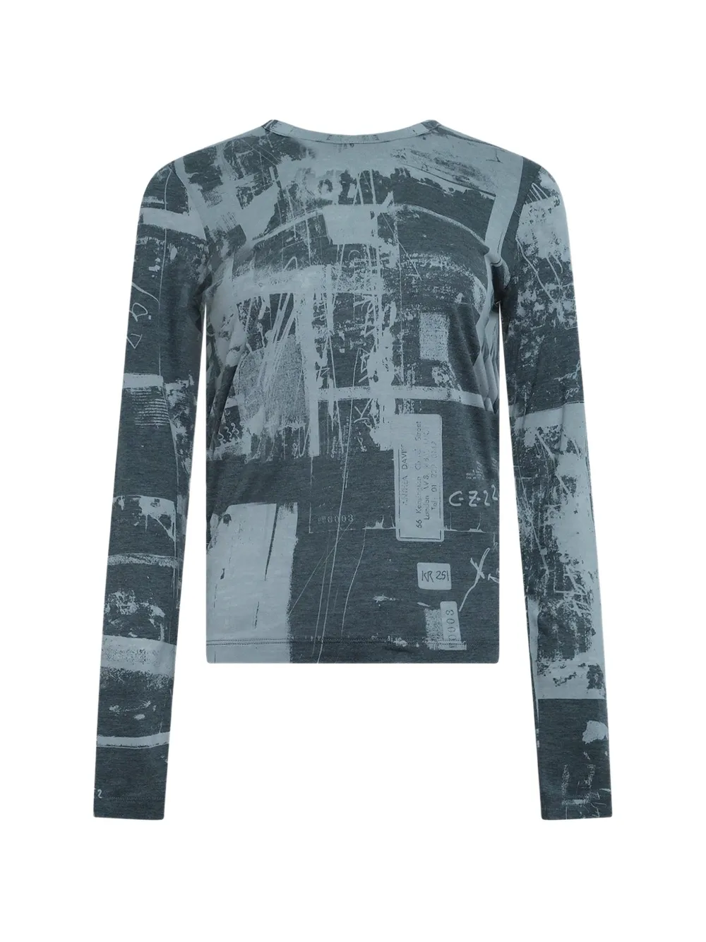Y's Desolate City-print long-sleeve T-shirt