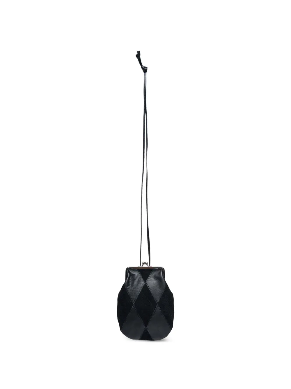 Y's patchwork kiss-lock purse - Nero