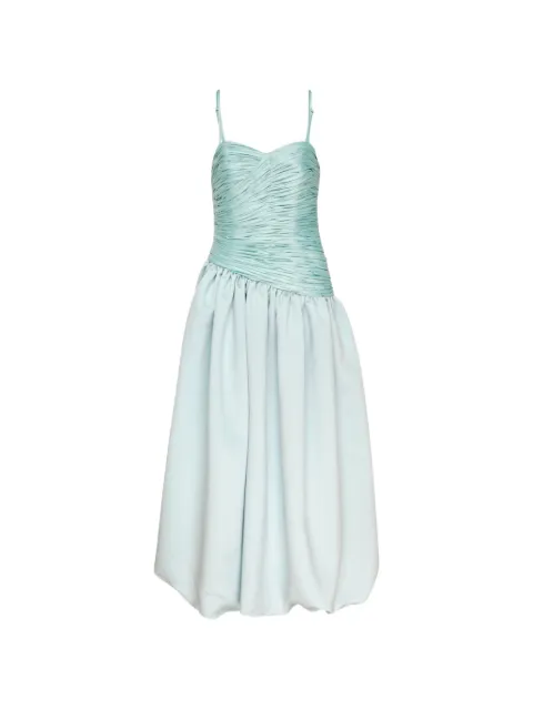 Stolen Stores ruched bubble-hem midi dress