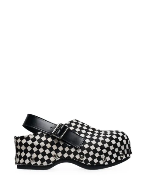 Comme des Garçons TAO check-print studded clogs