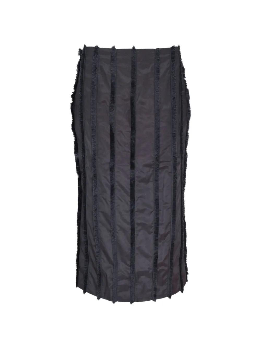 Stolen Stores fringed panelled skirt - Nero