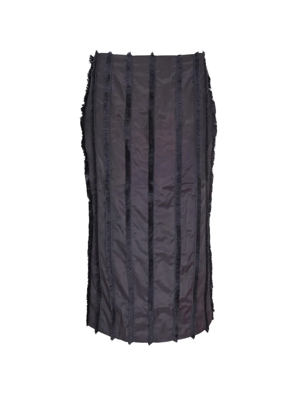 Stolen Stores fringed panelled skirt - Nero