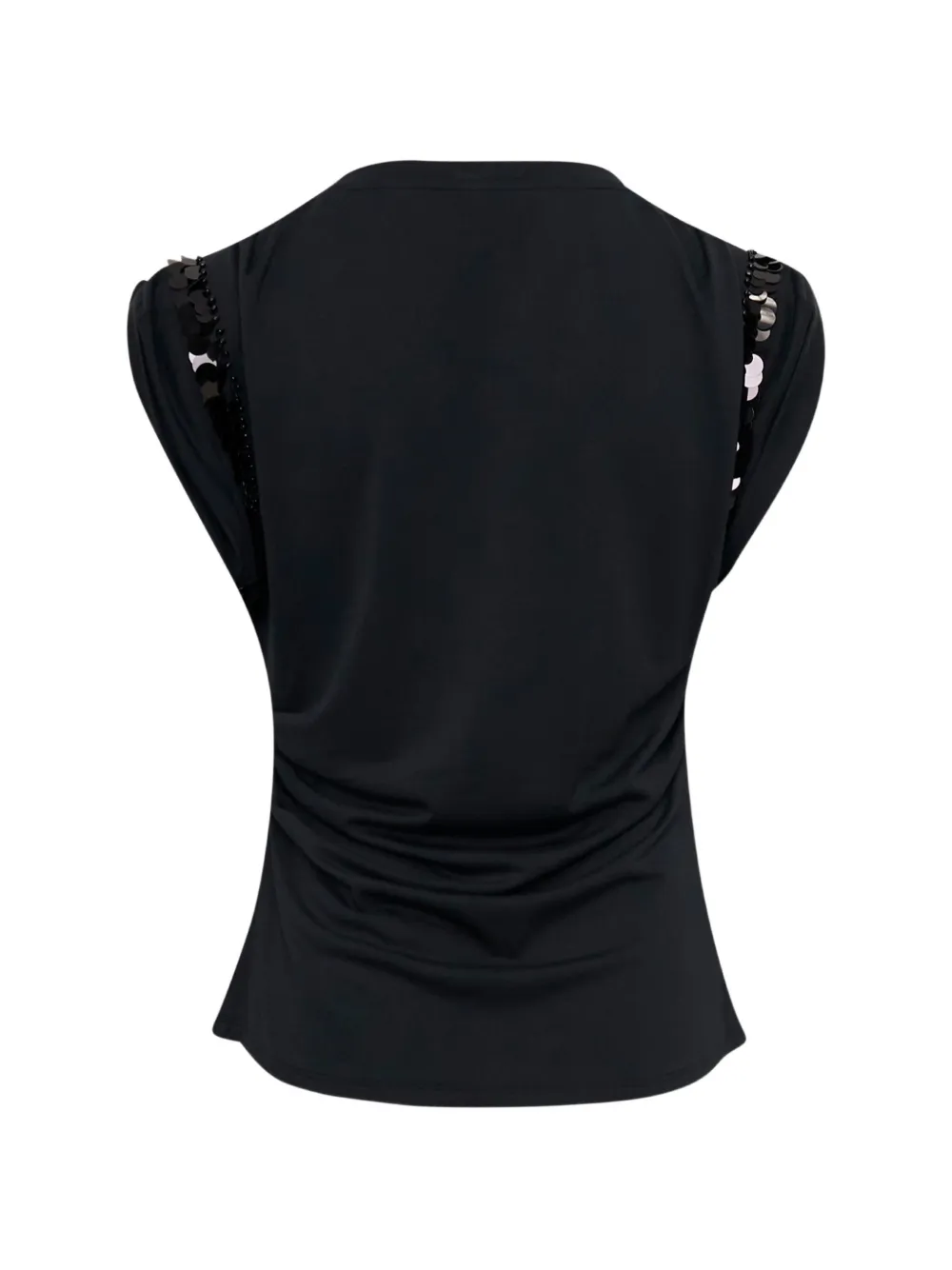 3.1 Phillip Lim Gesmokt T-shirt verfraaid met pailletten Zwart