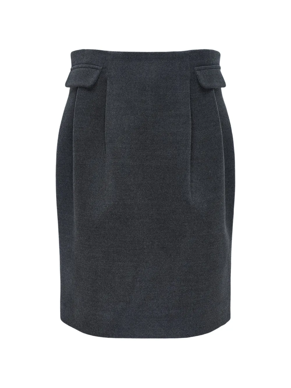 SHUSHU/TONG pleated flap-detail midi skirt