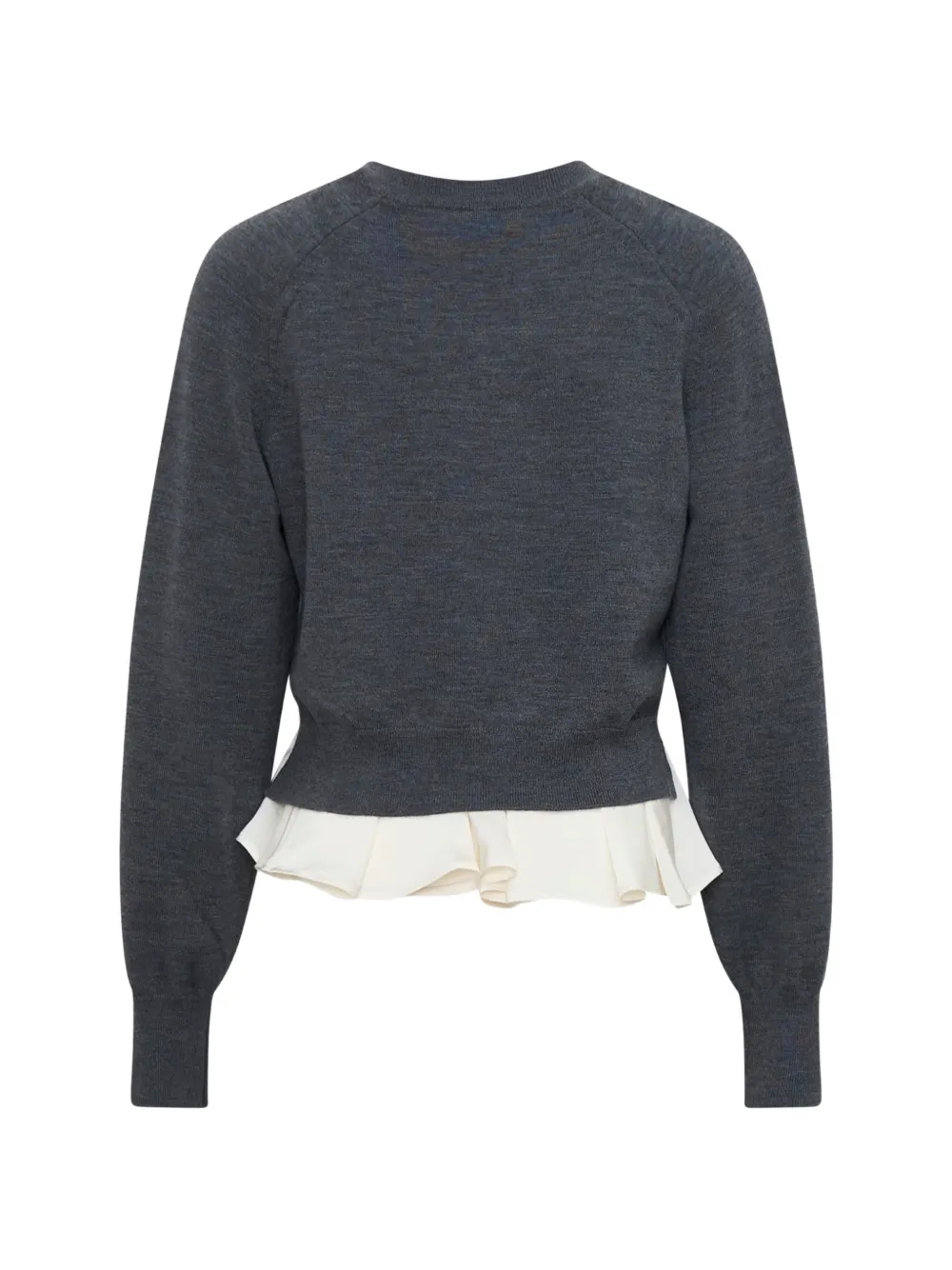 3.1 Phillip Lim ruffled-trim V-neck sweater Grijs