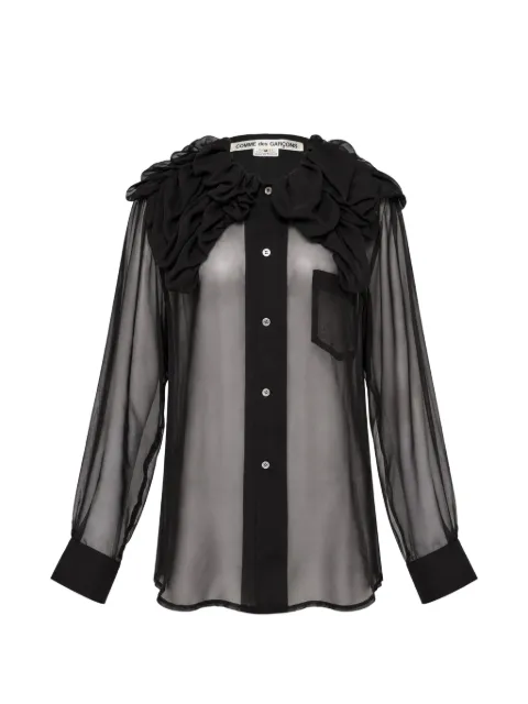 Comme Des Garçons ruffled sheer shirt